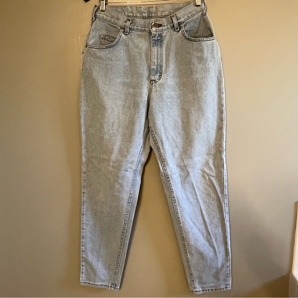 Vtg Lee Jeans Womens 20 W Blue Light Wash High Waist Tapered Denim main image 1